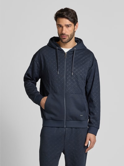 JOOP! Collection Sweatjack met capuchon, model 'Bahador' Marineblauw - 4