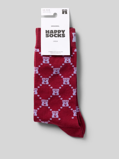 Happy Socks Socken aus Baumwollmix Modell 'Monogram' Bordeaux 3