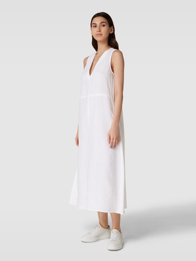 MaxMara Leisure Midi-jurk van linnen, model 'SOFOCLE' Wit - 1