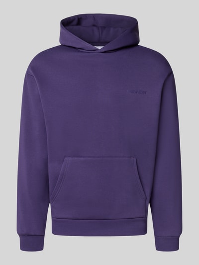 REVIEW Regular Fit Hoodie aus Baumwoll-Mix mit Label-Detail Purple 2