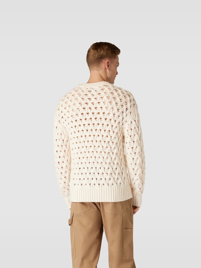 Ampere Wollpullover mit Lochmuster Offwhite 5