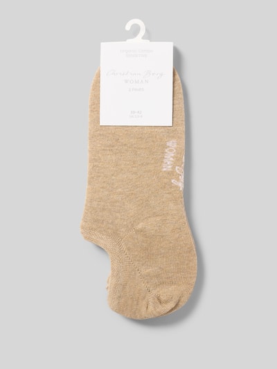 Christian Berg Woman Kousenvoetjes met elastische band in een set van 2 paar Zand gemêleerd - 3