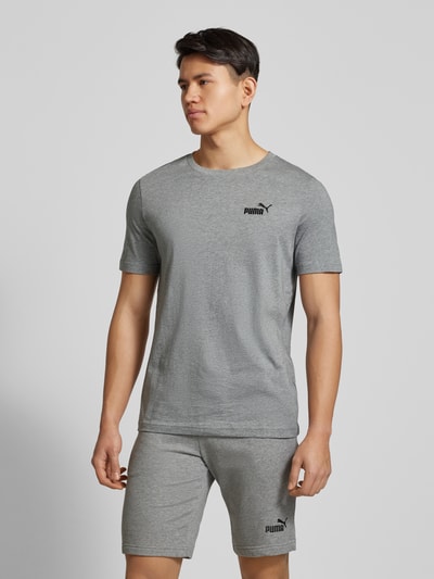 PUMA PERFORMANCE T-shirt z wyhaftowanym logo Średnioszary melanż 4