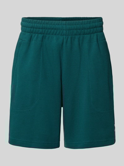 adidas Originals Relaxed Fit Shorts mit Strukturmuster Dunkelgruen 2