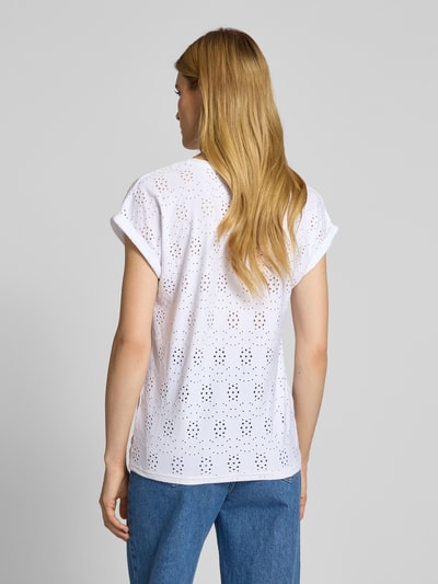 Soyaconcept T-Shirt mit Lochstickerei Modell 'INGELA' Weiss 5