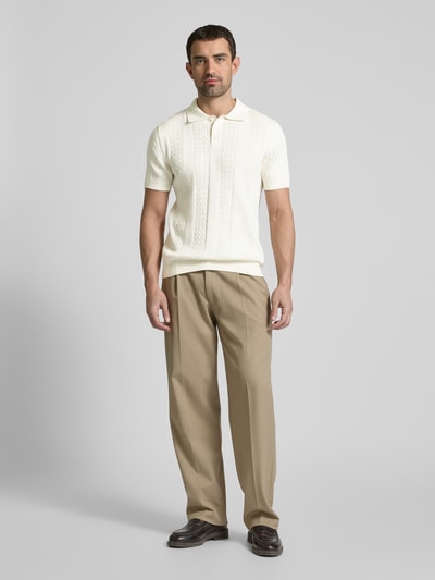 MCNEAL Regular Fit Poloshirt mit kurzer Knopfleiste Sand 1