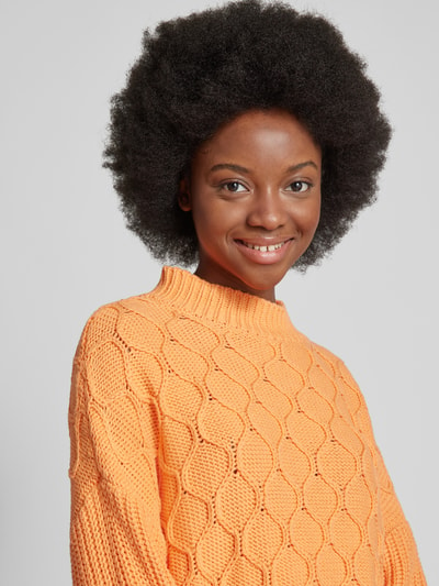 comma Casual Identity Gebreide pullover met turtleneck Oranje - 3