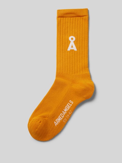 Armedangels Socken mit Logo-Detail Modell 'SAAMUS' Orange 1