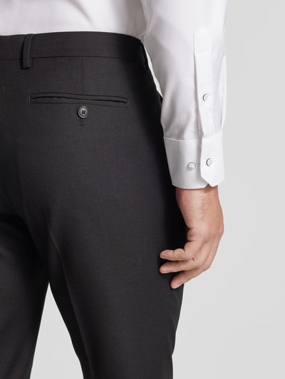 Christian Berg Men Chino mit Bundfalten Black 3