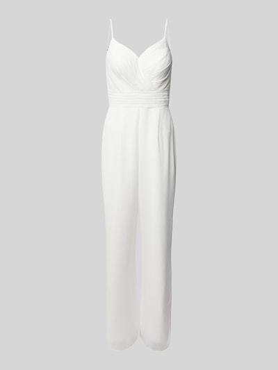 Luxuar Jumpsuit mit Spaghettiträgern Offwhite 2