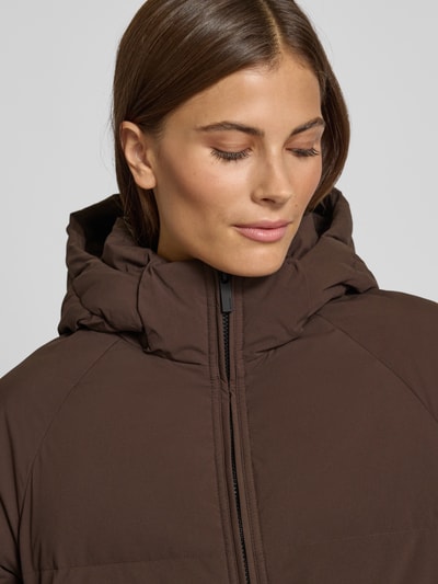 Selected Femme Regular Fit Daunenjacke mit abnehmbarer Kapuze Modell 'MAYA' Dunkelbraun 3