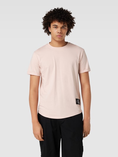 Calvin Klein Jeans T-shirt met labelpatch Roze - 4