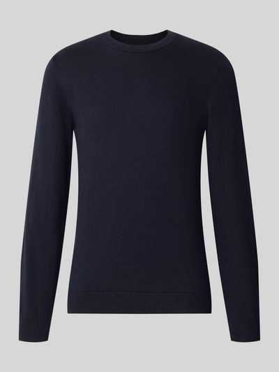 MCNEAL Strickpullover aus Baumwoll-Kaschmir-Mix mit Rundhalsausschnitt Marine 1