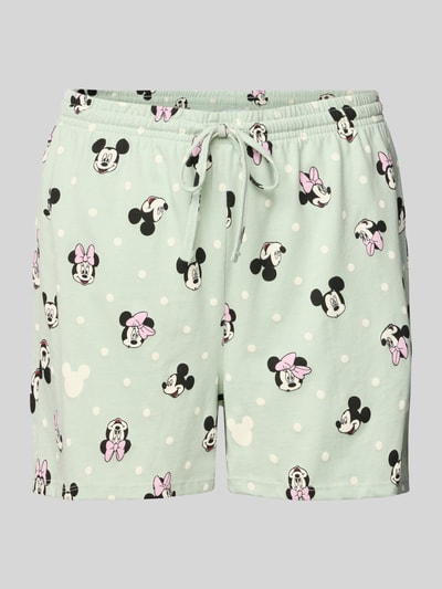 Jake*s Casual Relaxed fit korte pyjamabroek met tunnelkoord Mintgroen - 1