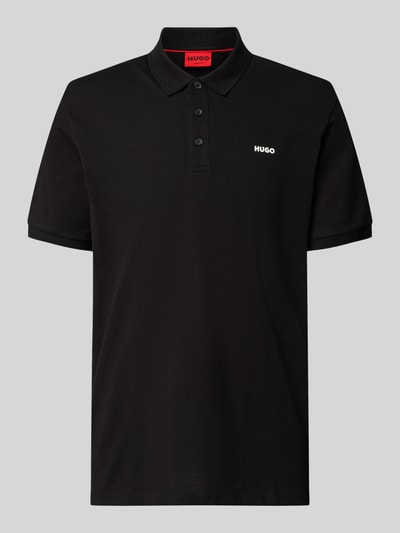 HUGO Poloshirt mit Label-Print Modell 'Donos' Black 2