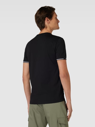 Antony Morato T-shirt met motiefpatch en contraststrepen Zwart - 5