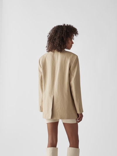 Jacquemus Leinenblazer mit Reverskragen Beige 5