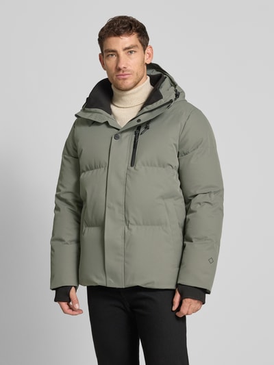 GOFRANCK Kurtka pikowana z kapturem model ‘BAYU’ Oliwkowy 4
