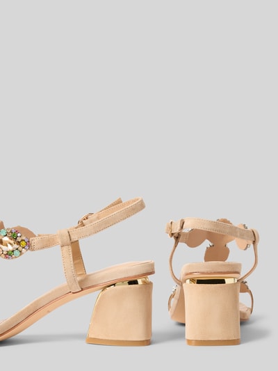 ALMA EN PENA Sandalette mit Ziersteinbesatz Sand 2
