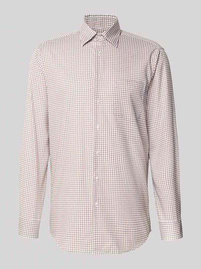 SEIDENSTICKER REGULAR FIT Regular fit zakelijk overhemd met kentkraag en borstzak Beige - 2