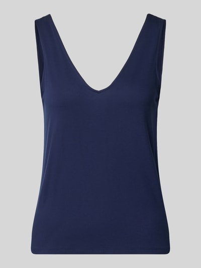ARMEDANGELS regular fit top met bandjes van viscosemix model 'V-NECK JERSEY TOP' Marineblauw - 2