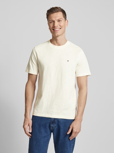 Tommy Hilfiger T-Shirt mit Logo-Stitching Beige 4