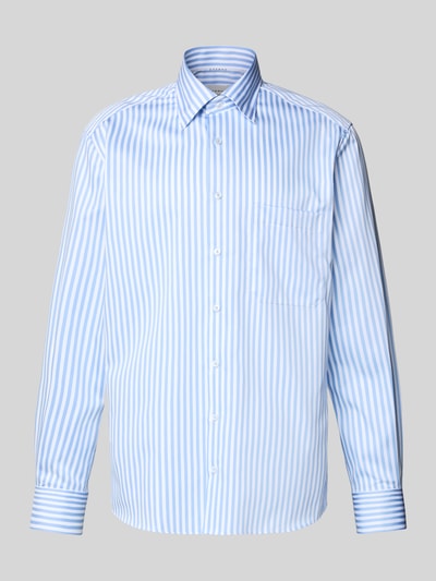 ETERNA Koszula casualowa o kroju regular fit z czystej bawełny z kołnierzykiem typu kent Błękitny 2