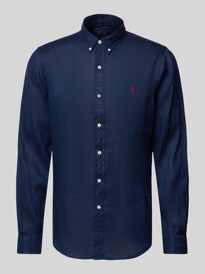 Polo Ralph Lauren Slim fit linnen overhemd met button-downkraag Marineblauw - 2