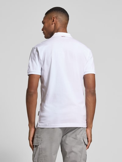 Napapijri Regular Fit Poloshirt mit Label-Stitching Modell 'elbas' Offwhite 5