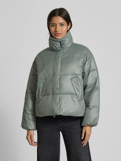 mbyM Gewatteerd jack met opstaande kraag, model 'Seraphina' Rietgroen - 4