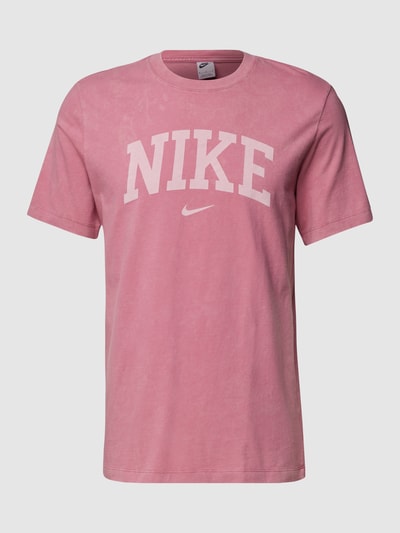 Nike T-Shirt mit Label-Print Hellrosa 2