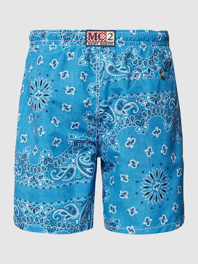 MC2 Saint Barth Badehose mit Allover-Print Modell 'CAPRESE' Jeansblau 3