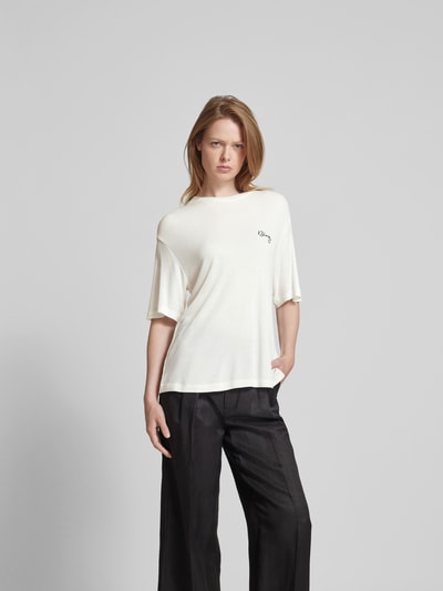 Anine Bing Oversized T-Shirt mit Label-Stitching Weiss 4