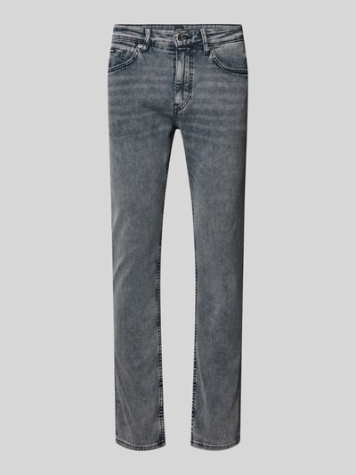 BOSS Slim Fit Jeans im 5-Pocket-Design Modell 'Delaware' Hellgrau 2