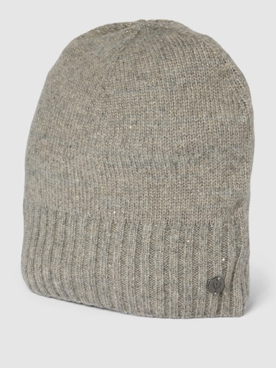 Fraas Beanie mit Label-Patch Mittelgrau 1