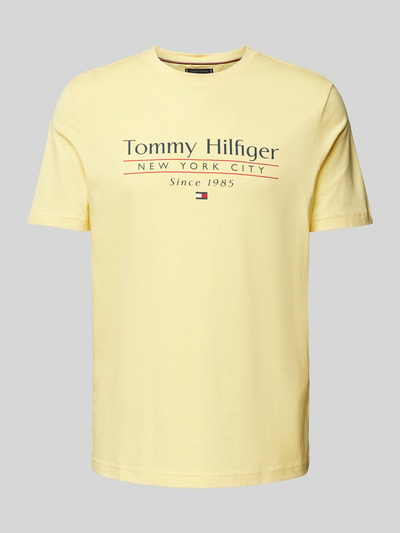 Tommy Hilfiger T-Shirt mit Label-Print Gelb 2