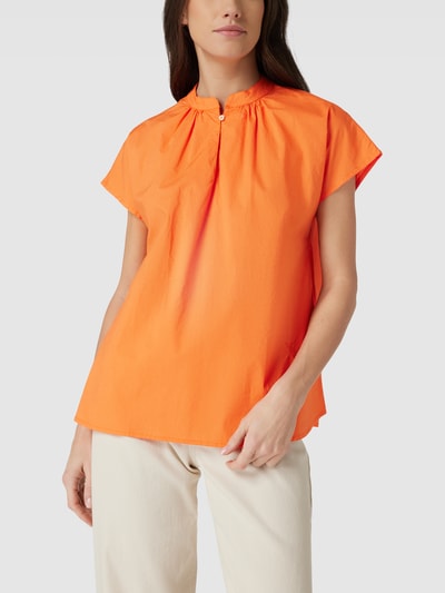 Emily Van den Bergh Bluse mit Stehkragen und Schlüsselloch-Ausschnitt Orange 4