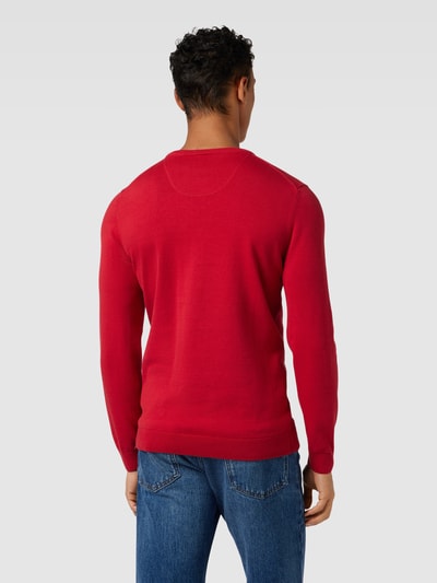 s.Oliver RED LABEL Sweter z dzianiny z wyhaftowanym logo Czerwony 5