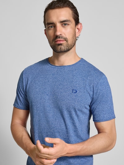 Tom Tailor Denim T-shirt o kroju regular fit z mieszanki bawełny Królewski niebieski melanż 3