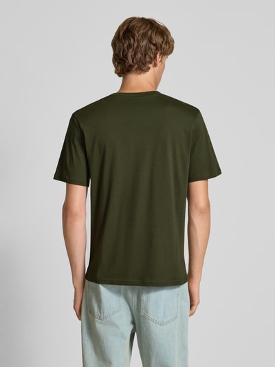 Jack & Jones T-Shirt mit Label-Print Modell 'MAKOTO' Dunkelgruen 5