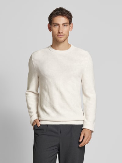 MCNEAL Strickpullover mit Strukturmuster Offwhite Melange 4