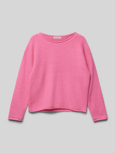 Tom Tailor Pullover mit Rundhalsausschnitt aus Viskose Pink 1