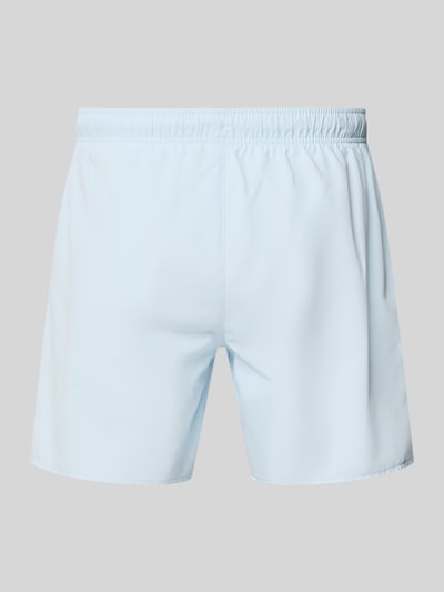 Produktfoto, jasnoniebieska Badehose mit elastischem Bund Modell 'Solid' od Colmar Originals, regular fit, detal z logo, prosta forma