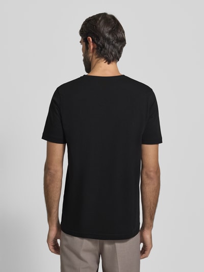Fynch-Hatton T-Shirt mit Label-Stitching Black 5