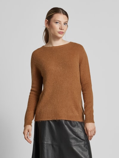 Rich & Royal Strickpullover mit gerippten Abschlüssen Cognac 4