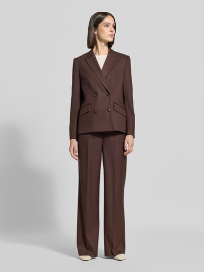 Christian Berg Woman Selection oversized blazer met viscose Donkerbruin - 1