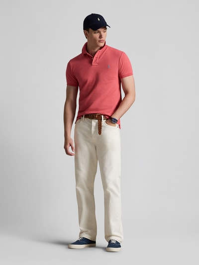 Polo Ralph Lauren Koszulka polo z czystej bawełny o kroju slim fit Brudnoróżowy 1