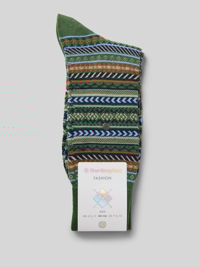 Burlington Sokken met ribboord Groen - 3