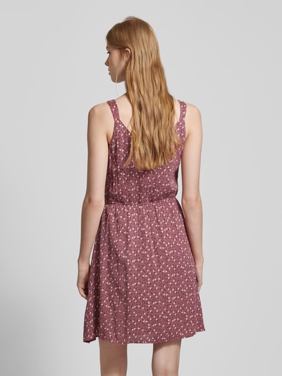 Only Knielange jurk met all-over print, model 'KARMEN' Oudroze - 5