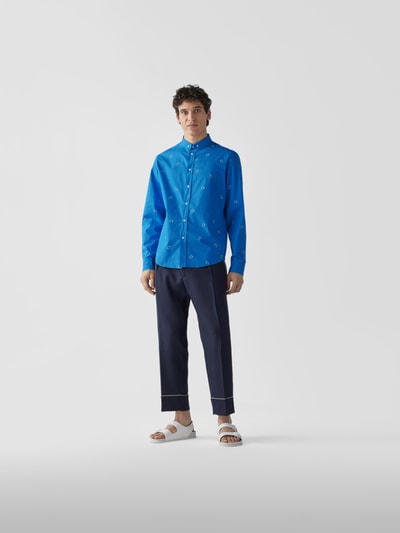 Kenzo Freizeithemd mit Allover-Muster Royalblau 1